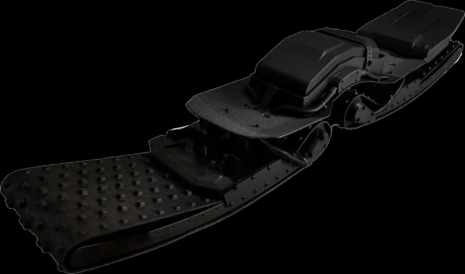 Vendetta all-terrain electric powerboard, riding on two tracks